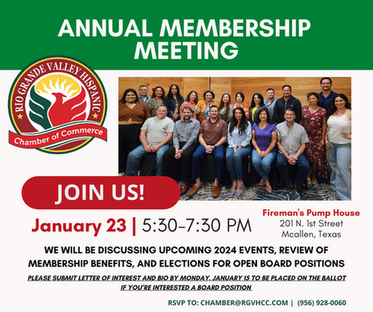 Annual Membership Meeting 2025 Jan 23, 2025 Events Calendar RGV